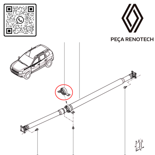 397740385R  ROLAMENTO CENTRAL DO CARDAN DUSTER_OROCH 2.0 4X4  RN 40385R -5-